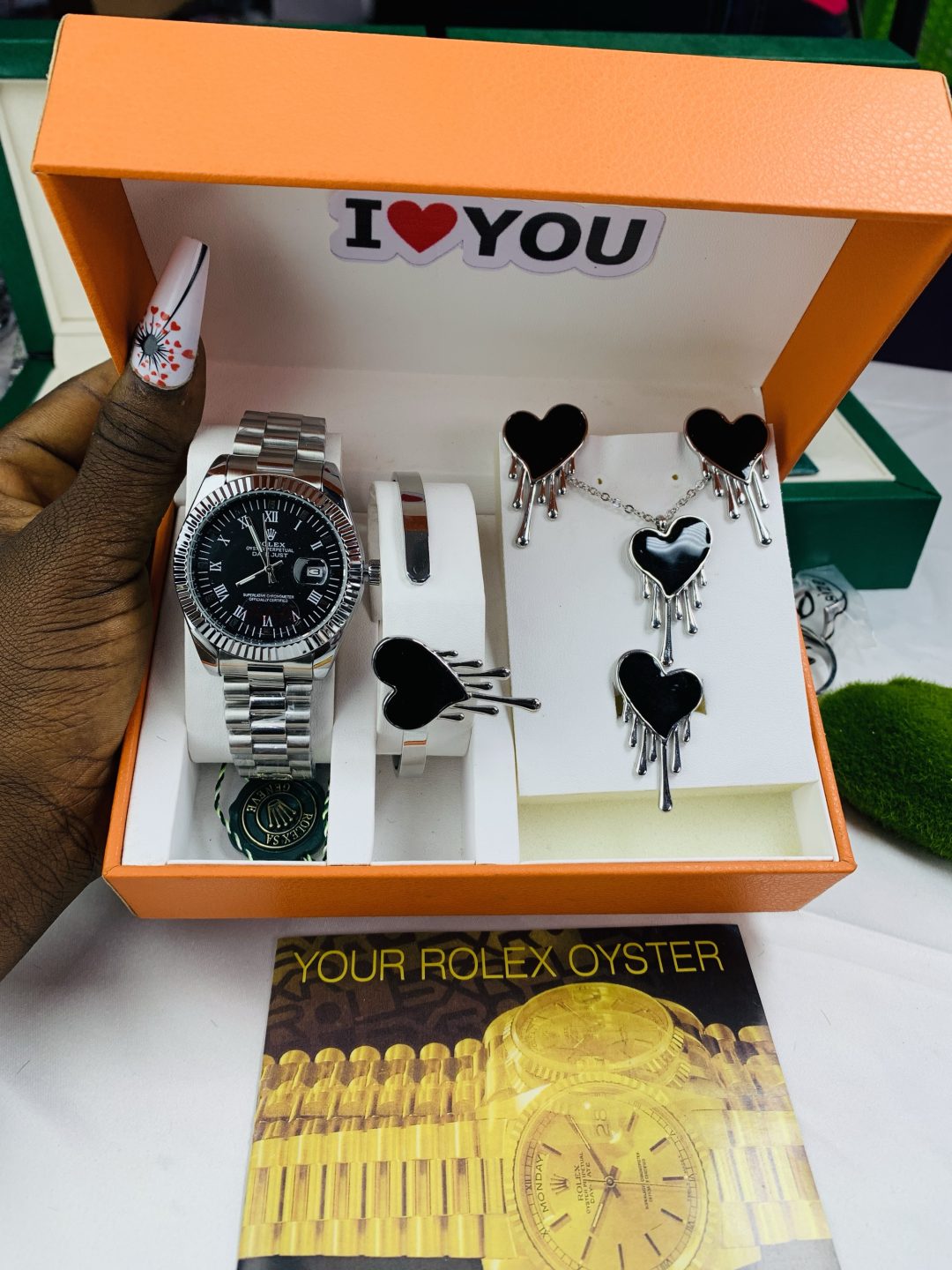 Rolex oyster silver black face - Image 4