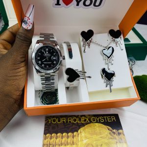Rolex oyster silver black face