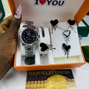 Rolex oyster silver black face
