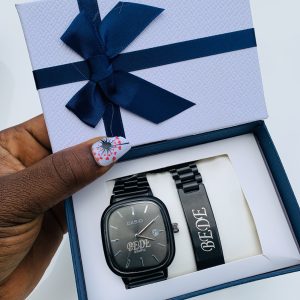 Engraved casio black watch comes with exact box