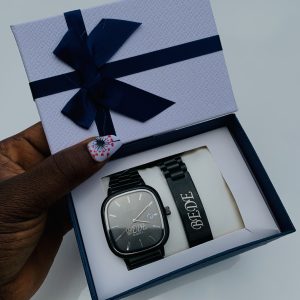 Engraved casio black watch comes with exact box