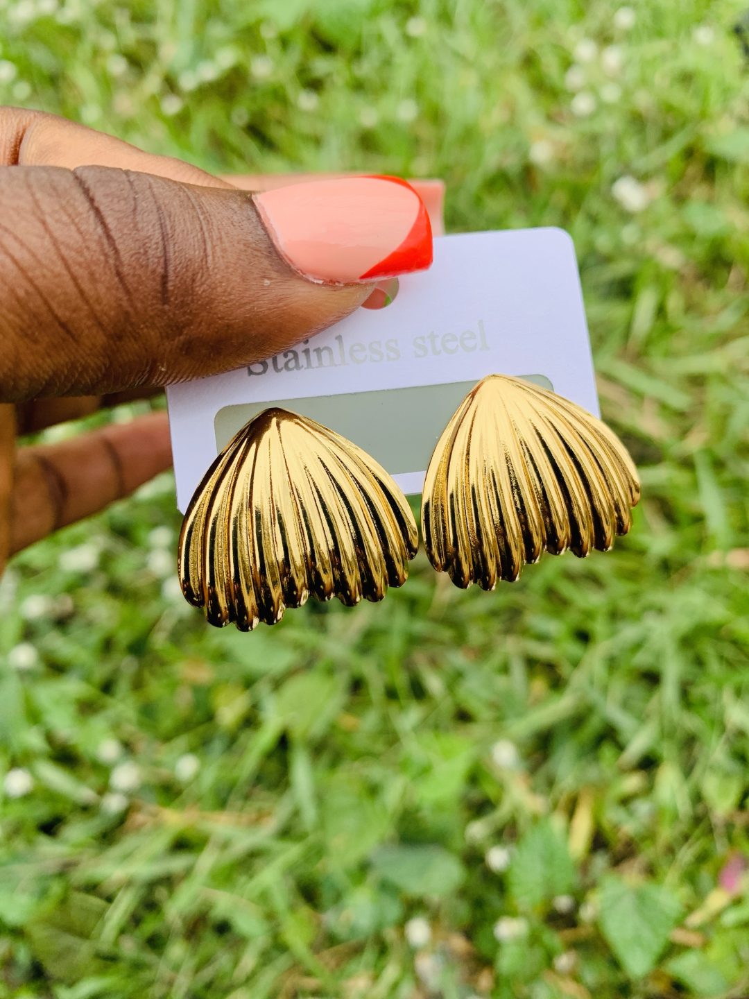 Stainless steel earrings 004 - Image 2