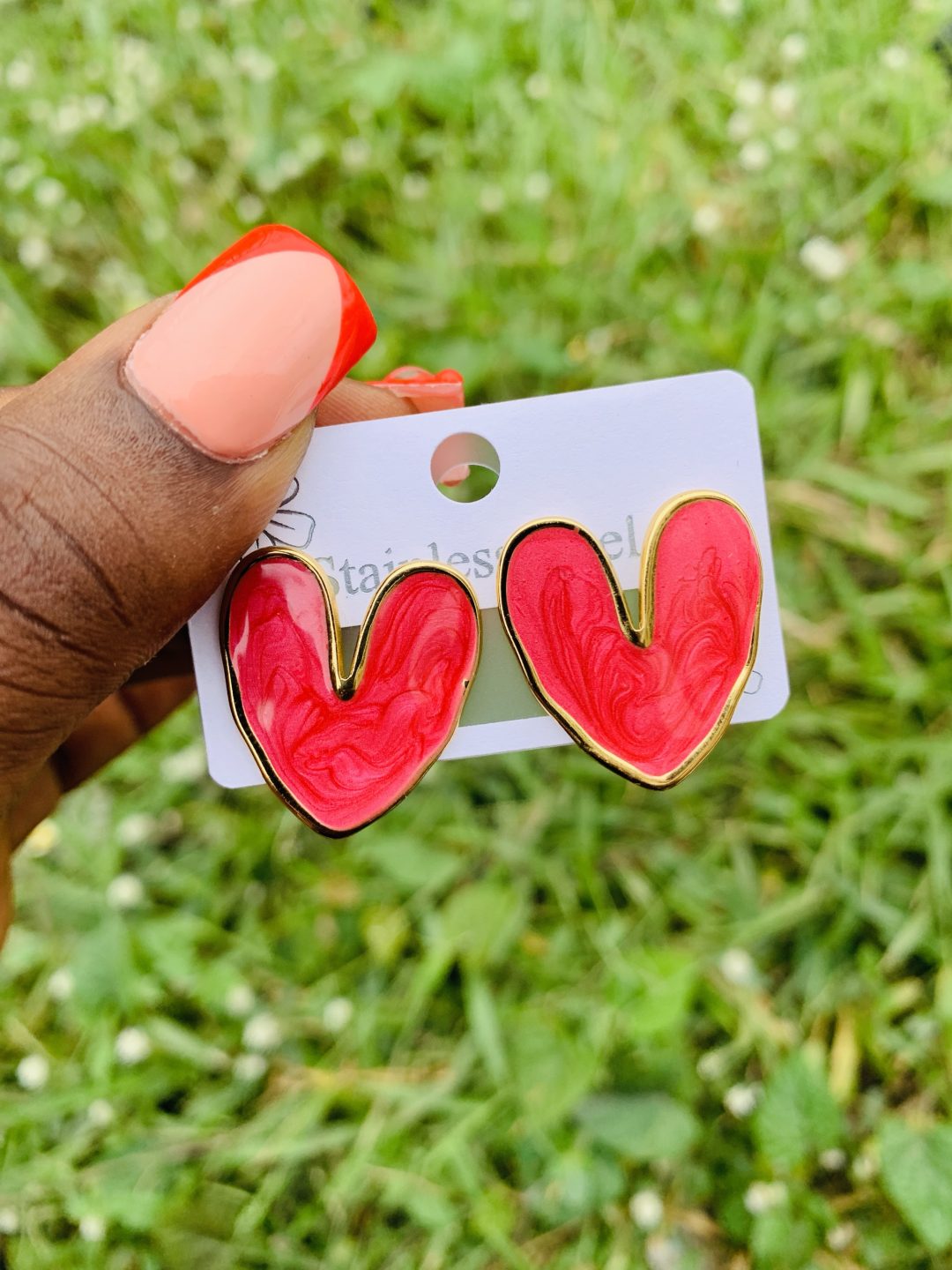 Stainless steel earrings 005 - Image 2