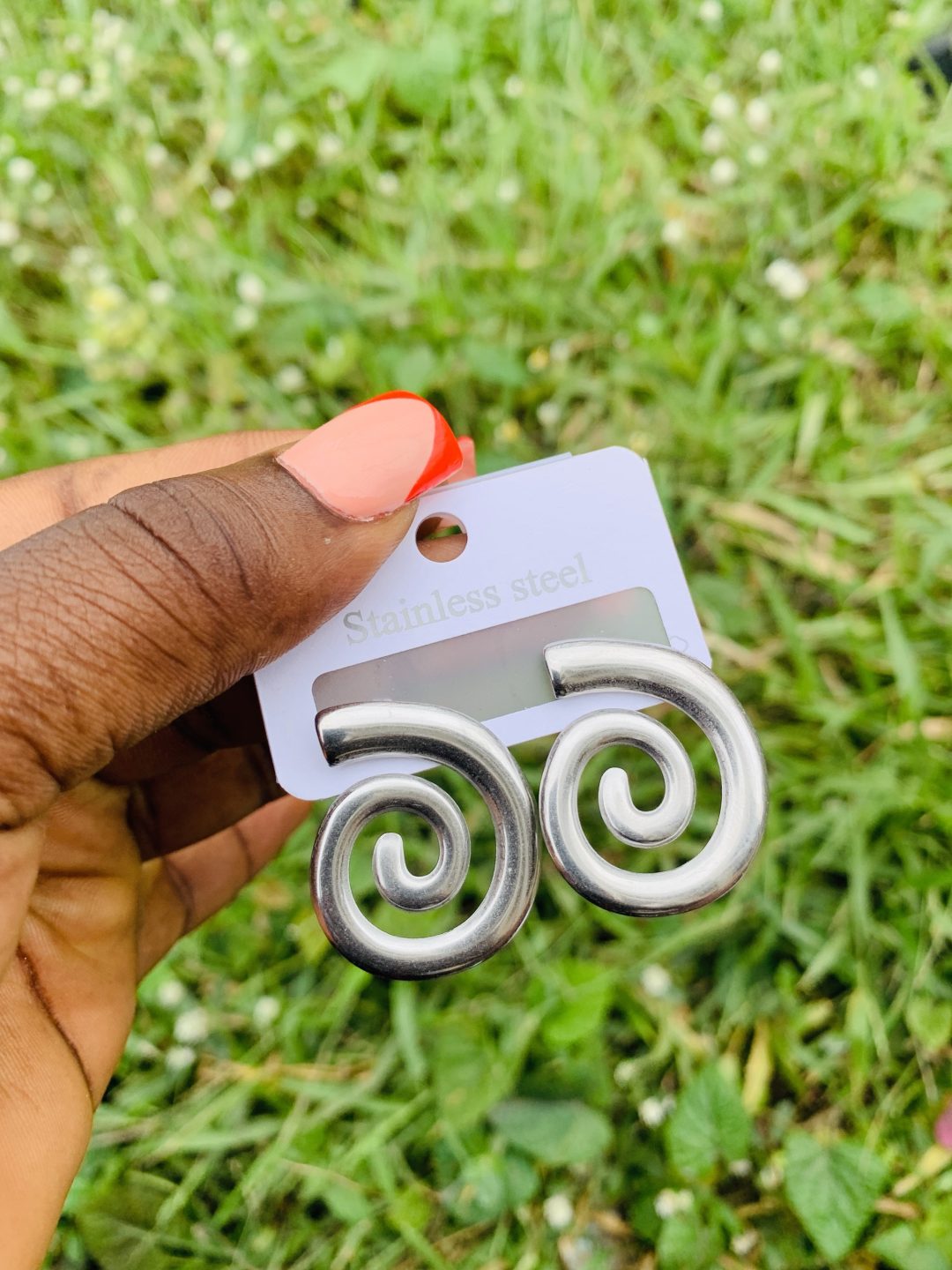Stainless steel earrings 007