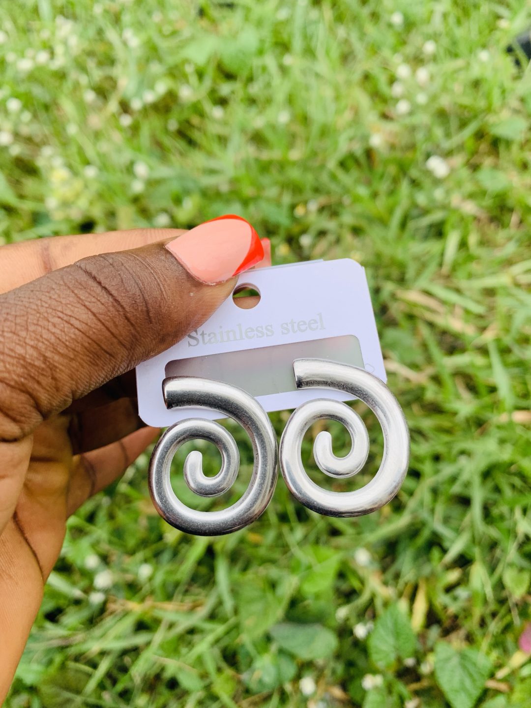 Stainless steel earrings 007 - Image 3
