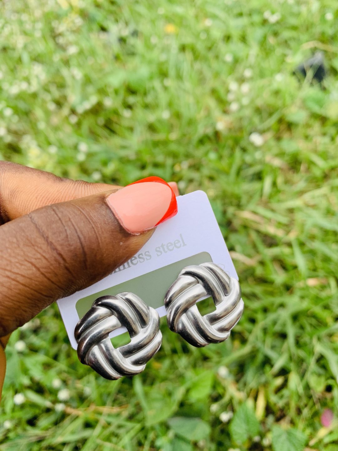 Stainless steel earrings 008