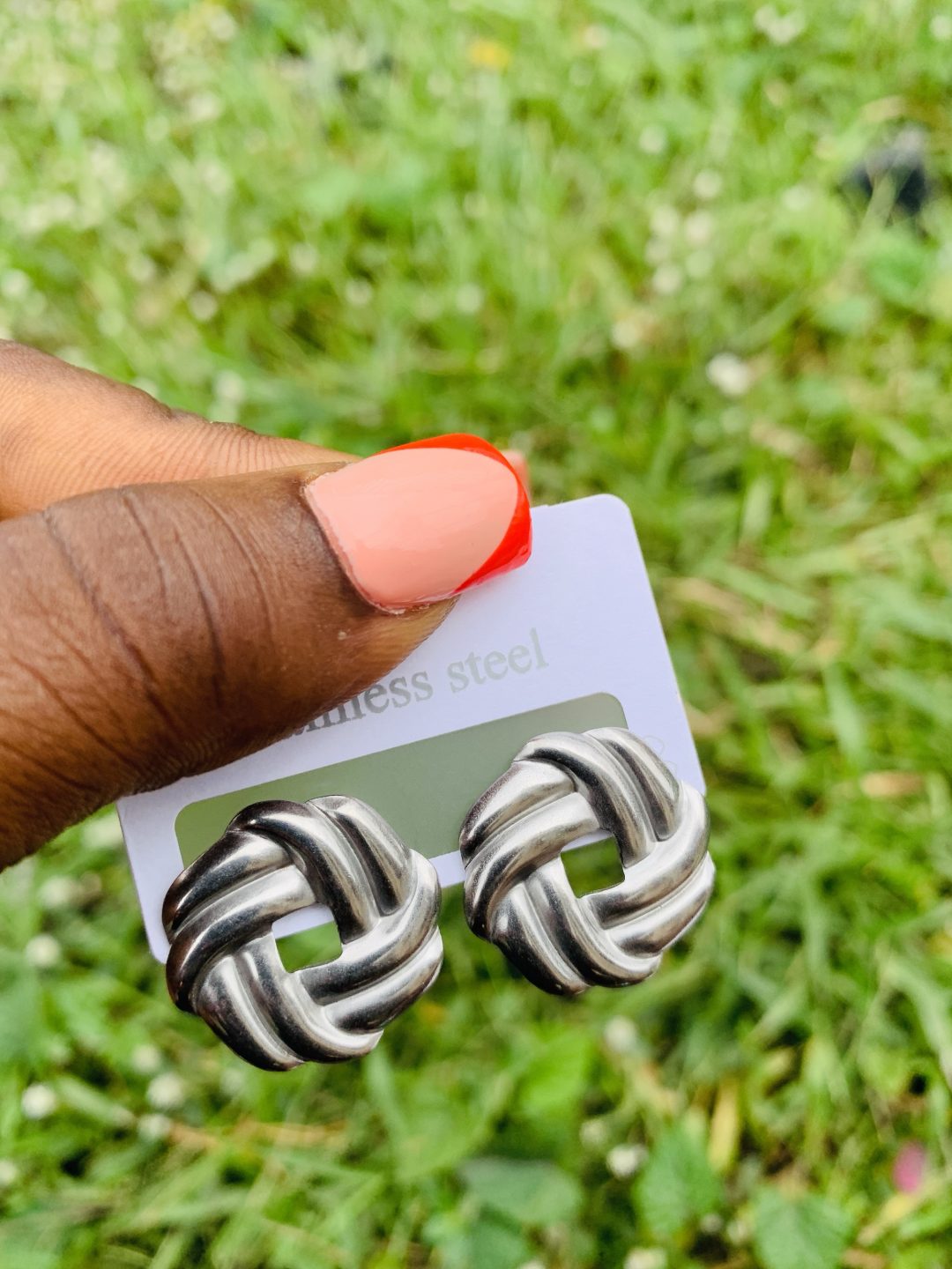 Stainless steel earrings 008 - Image 3