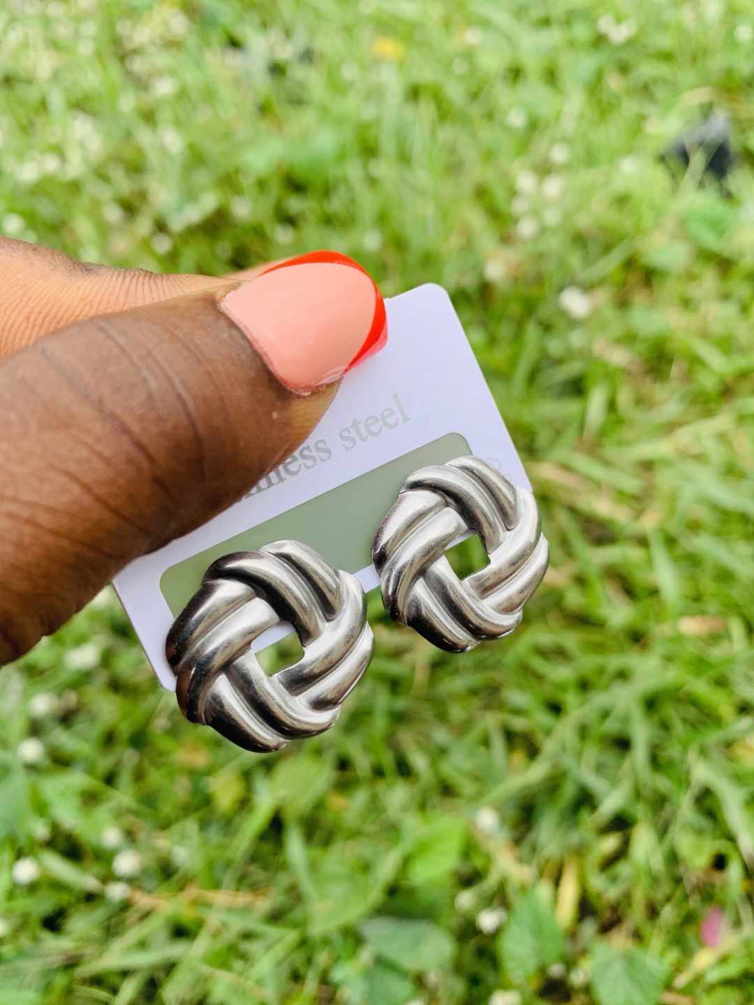 Stainless steel earrings 008 - Image 4