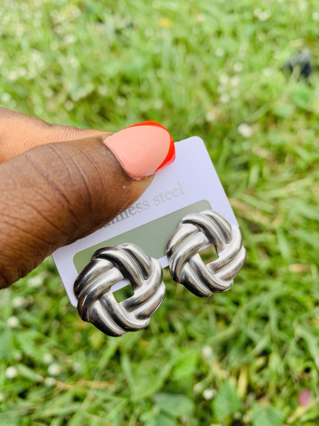 Stainless steel earrings 008 - Image 2