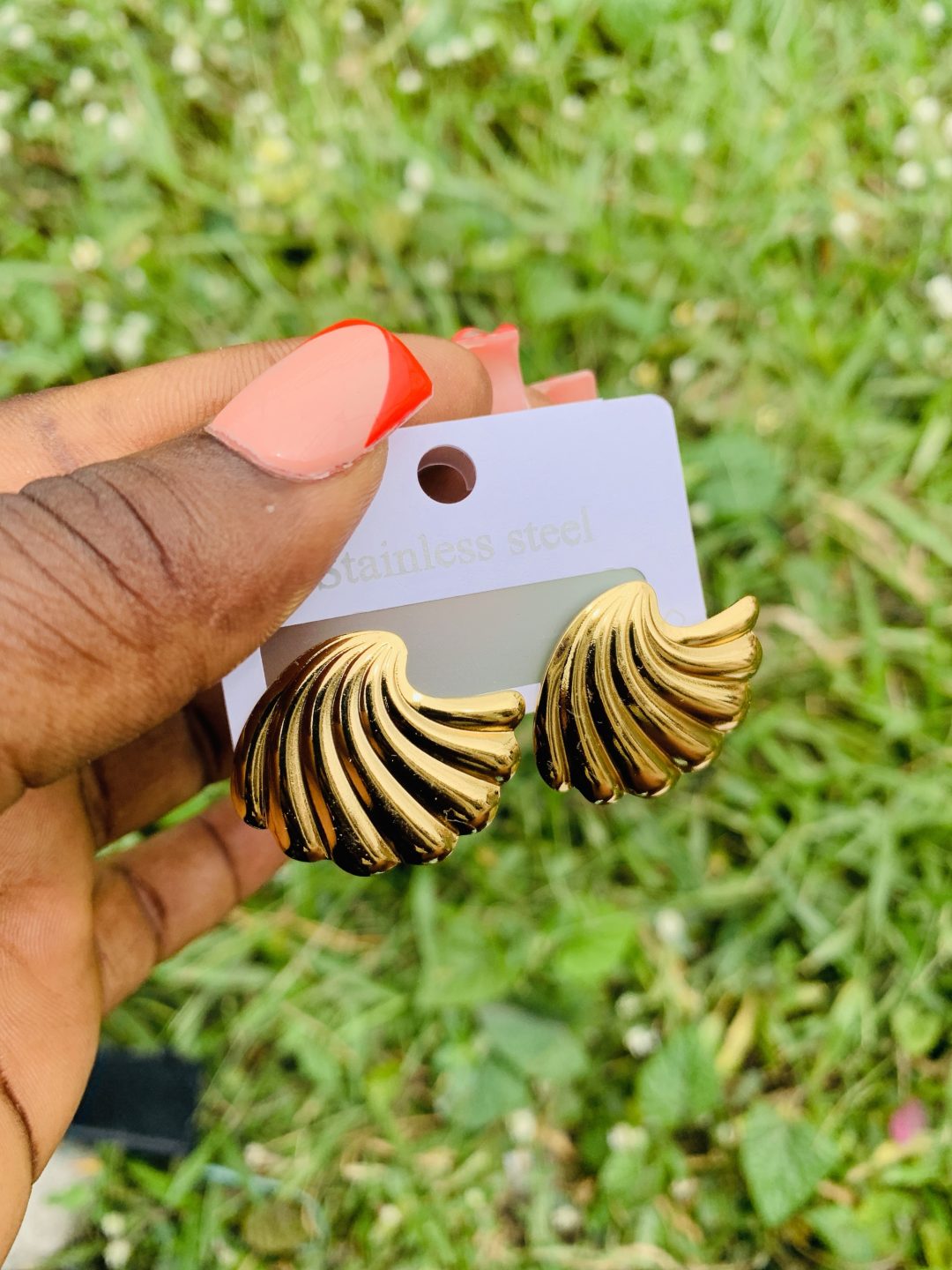 Stainless steel earrings 010 - Image 2