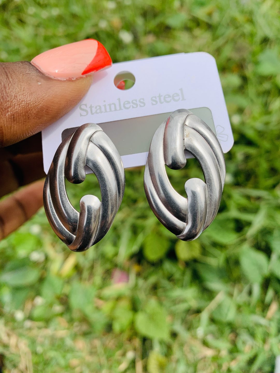 Stainless steel earrings 014 - Image 4