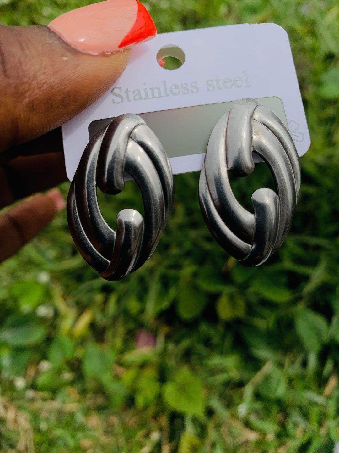 Stainless steel earrings 014 - Image 3
