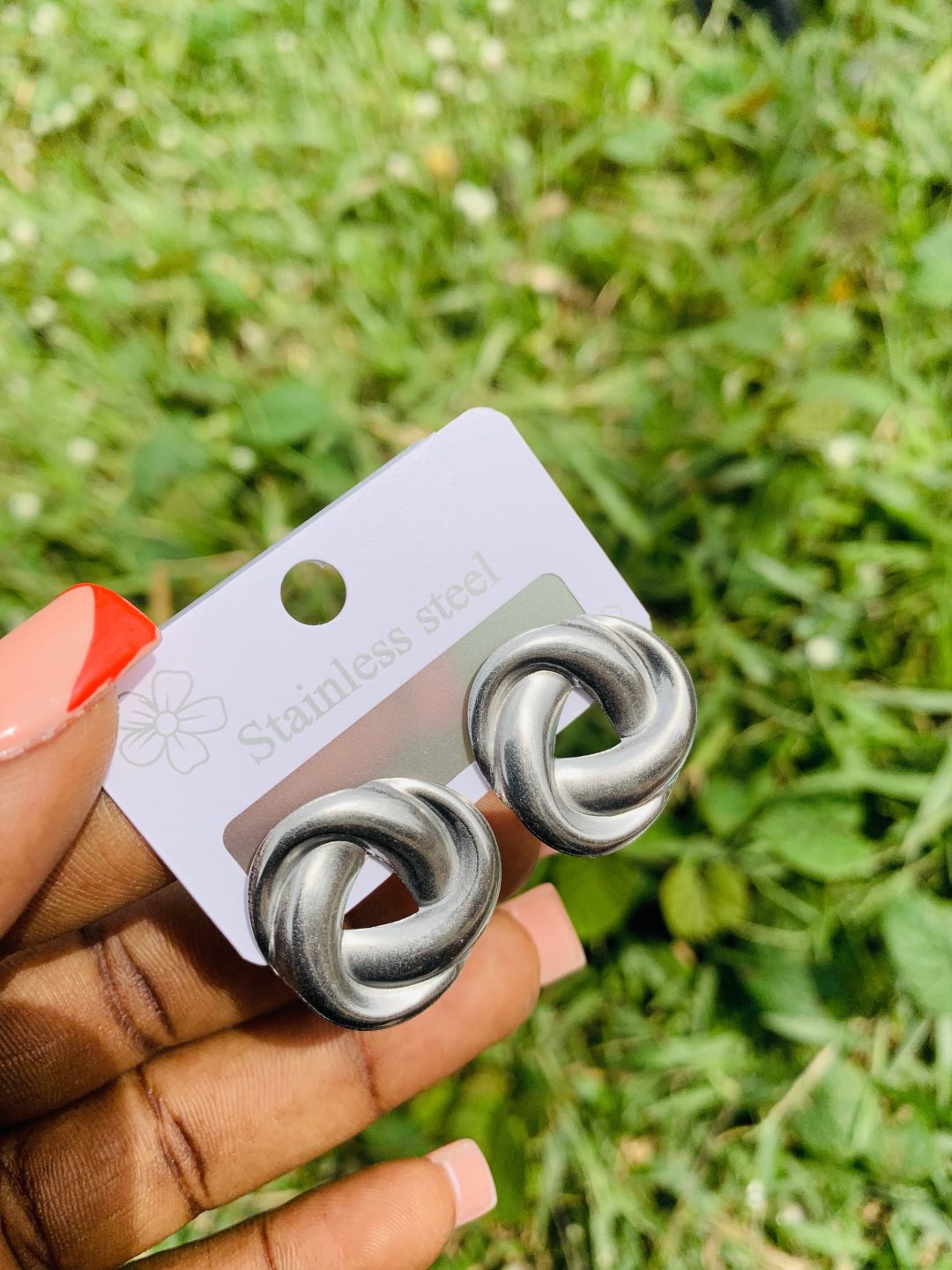 Stainless steel earrings 019 - Image 3