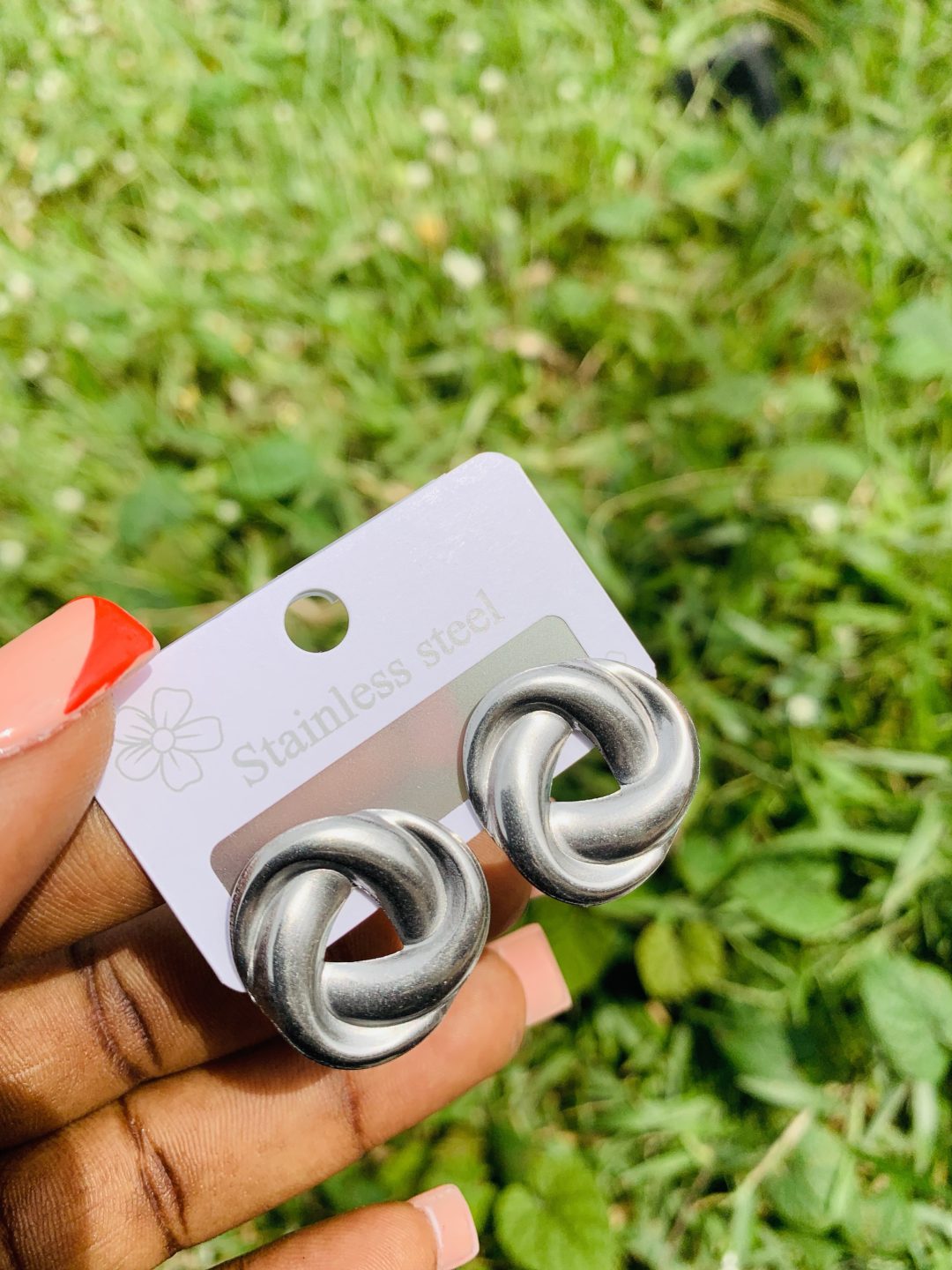 Stainless steel earrings 019 - Image 2