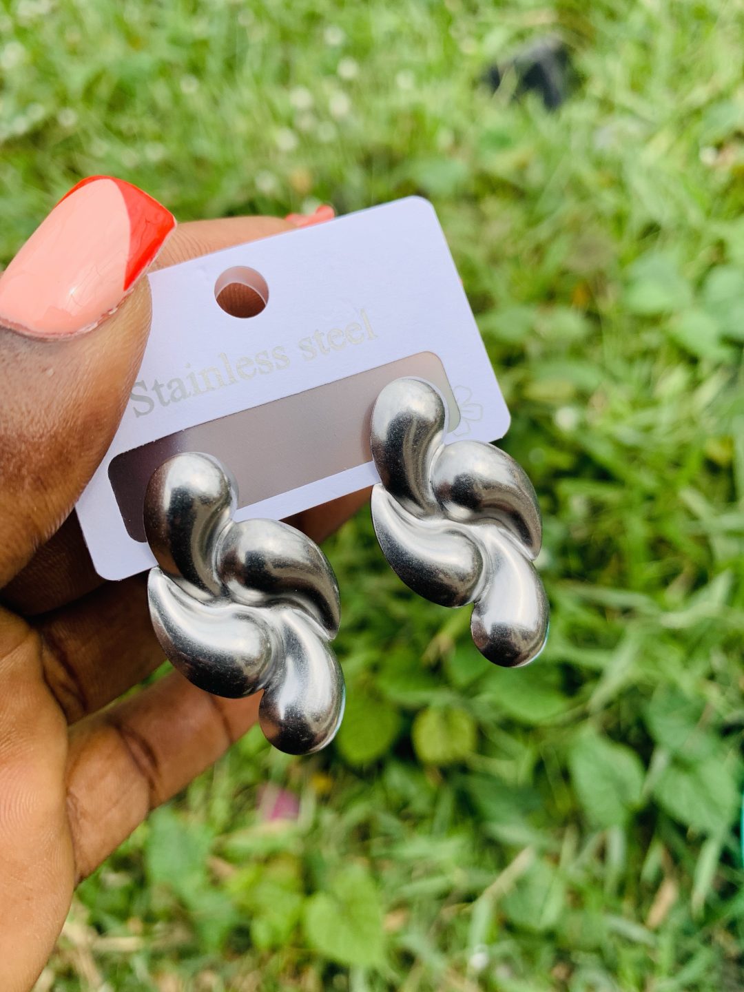 Stainless steel earrings 022 - Image 2