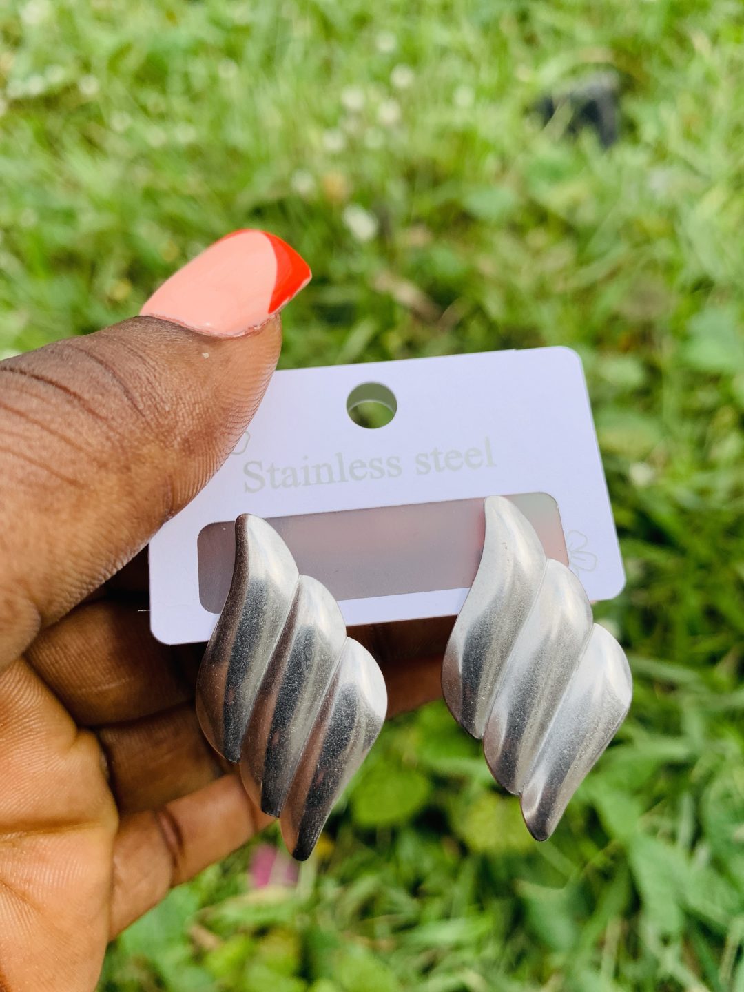 Stainless steel earrings 026 - Image 2