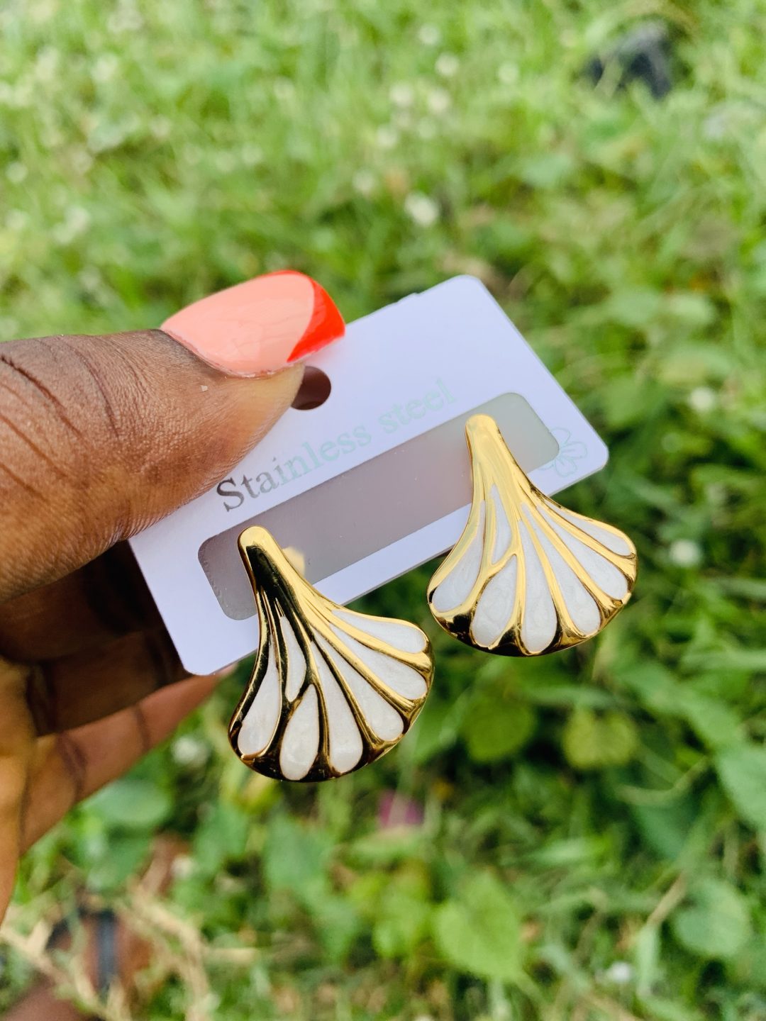 Stainless steel earrings 032 - Image 2