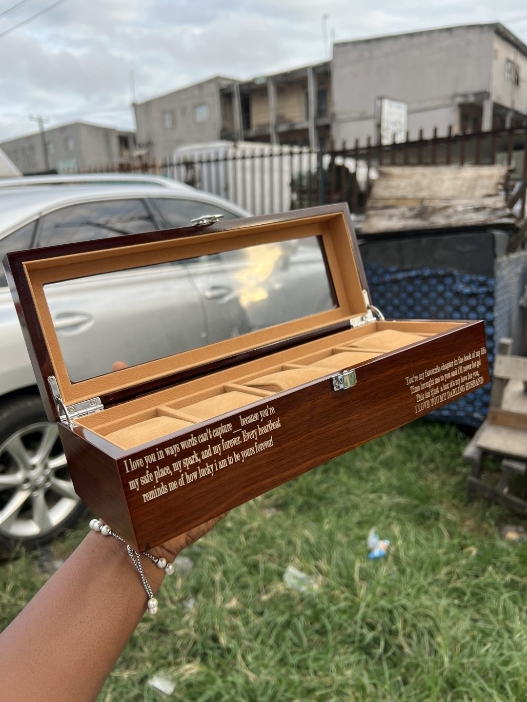 Engraved 6 slot Formica box - Image 8