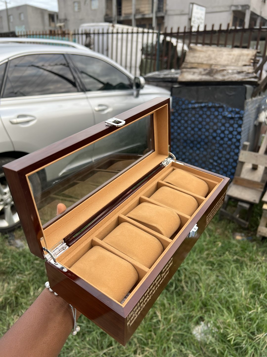 Engraved 6 slot Formica box - Image 6