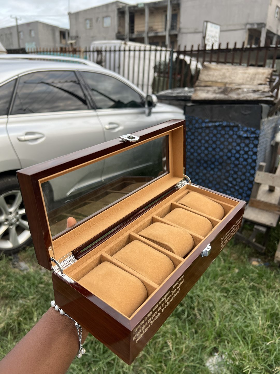 Engraved 6 slot Formica box - Image 7