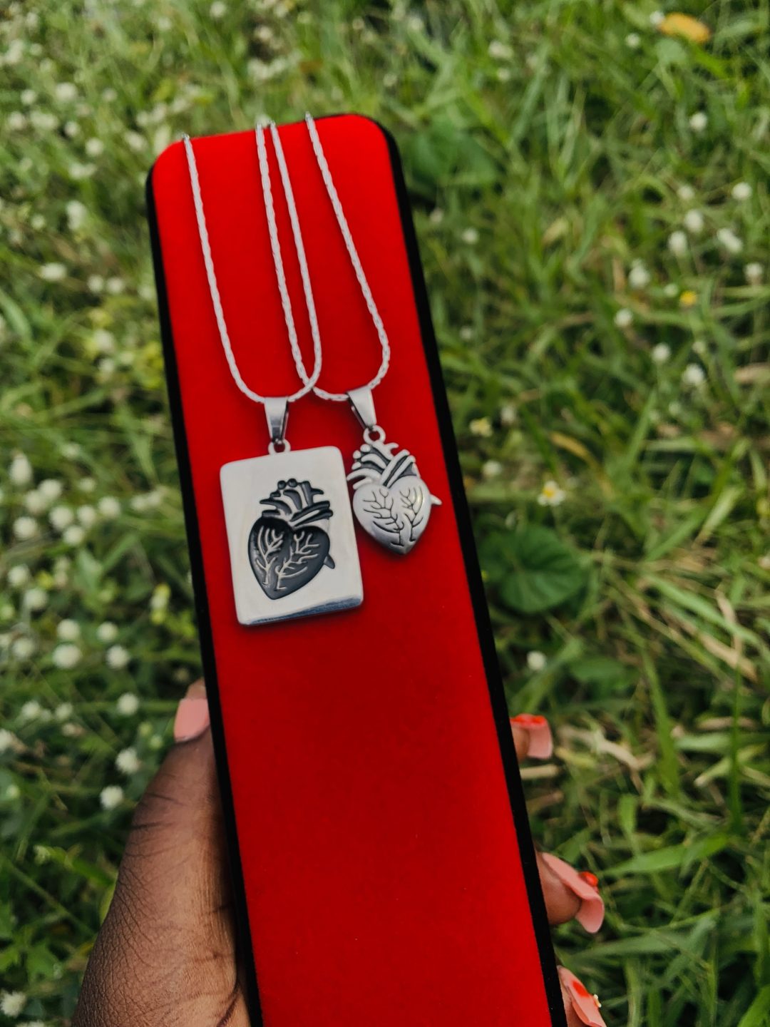 Anatomy silver necklace