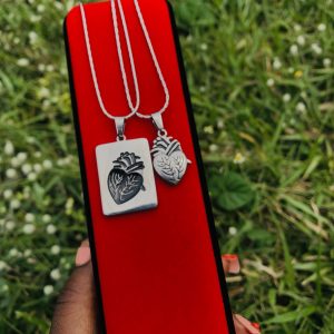 Anatomy silver necklace