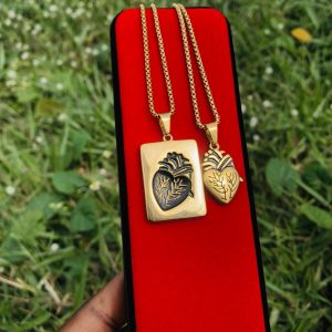 Anatomy gold necklace