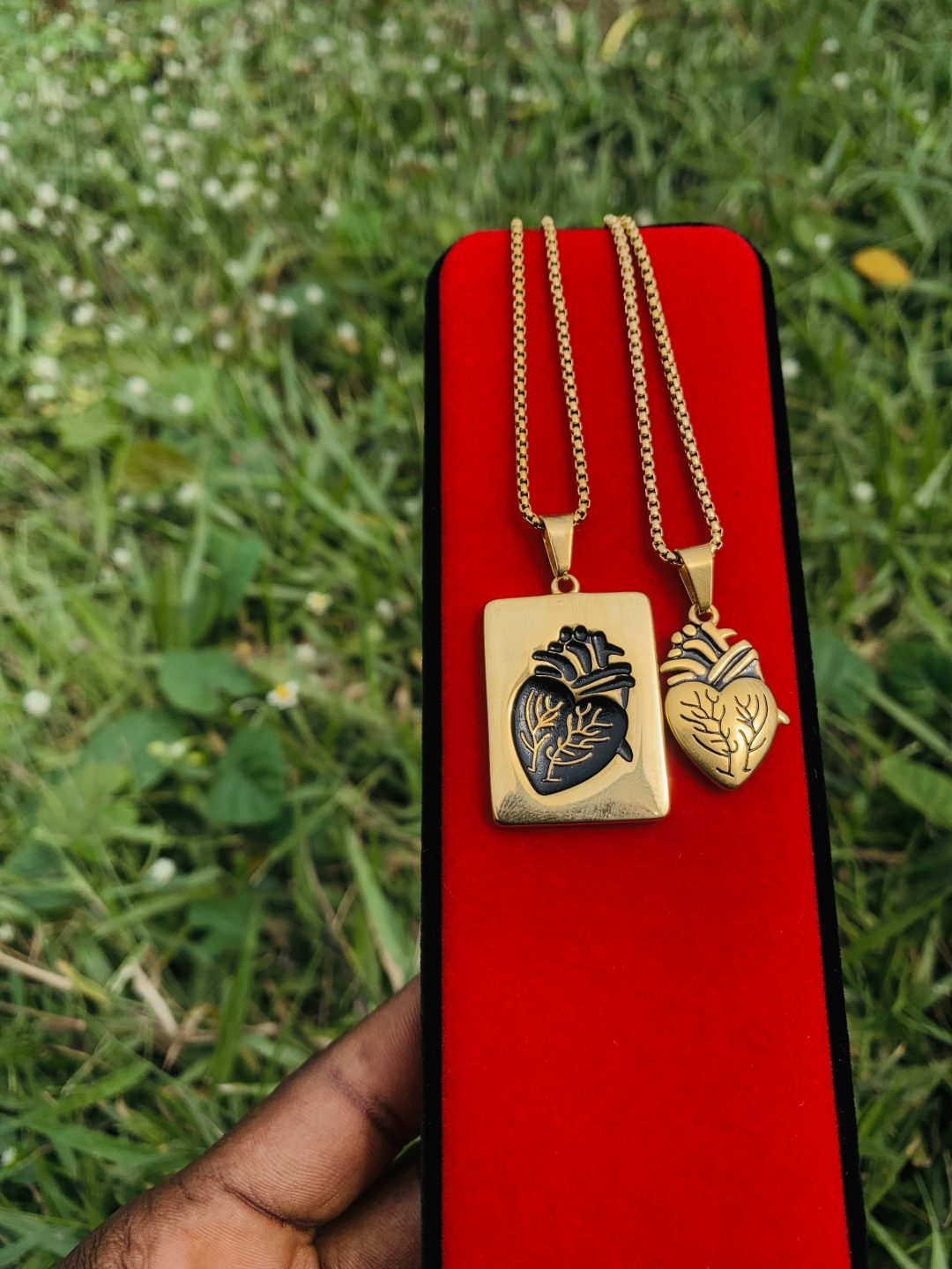 Anatomy gold necklace