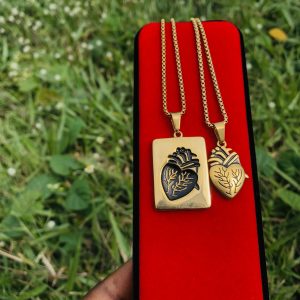 Anatomy gold necklace