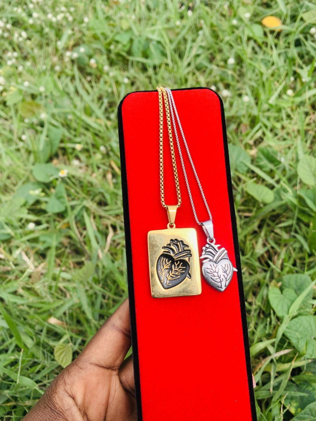 Anatomy silver/Gold necklace - Image 5