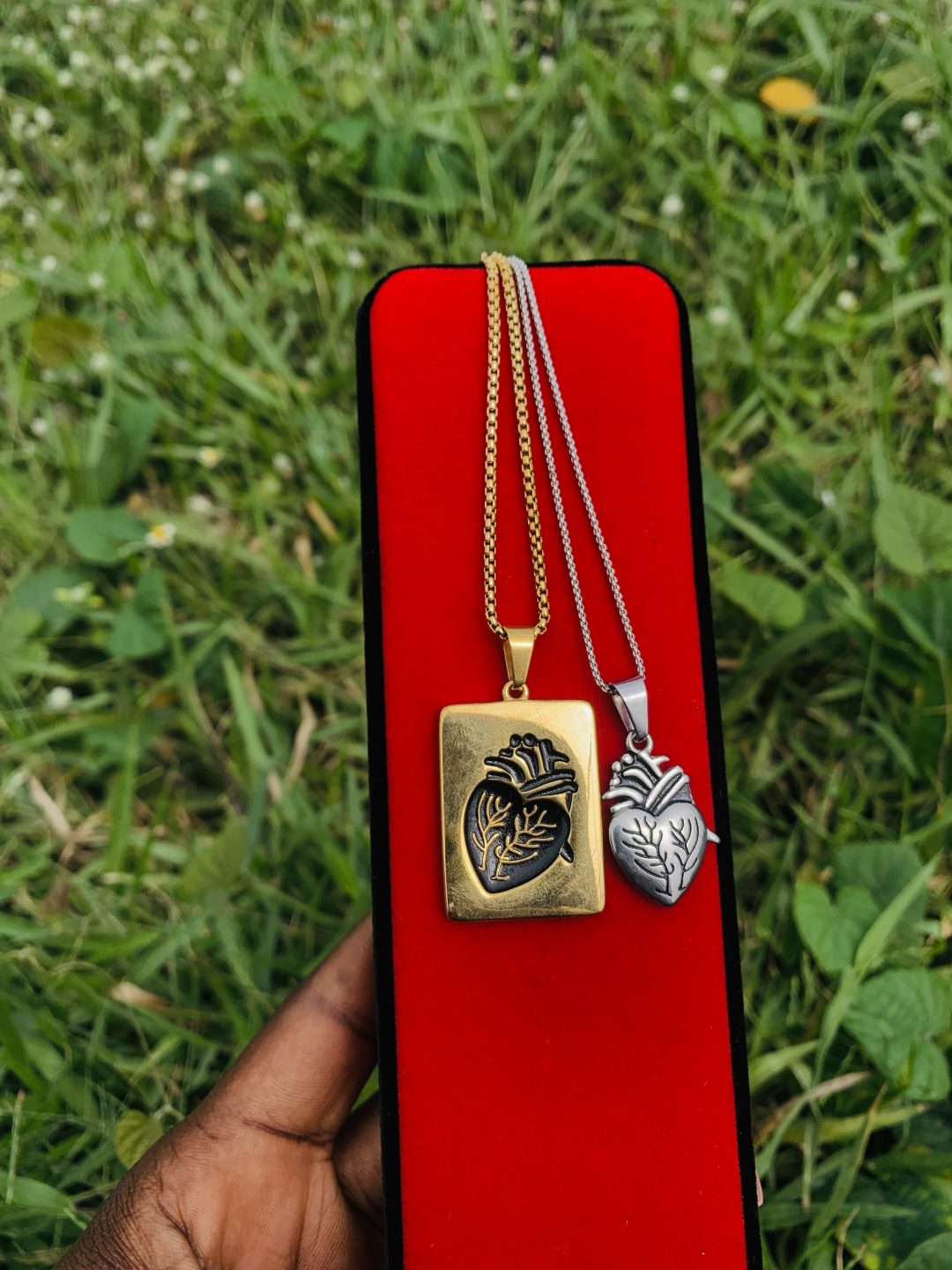 Anatomy silver/Gold necklace