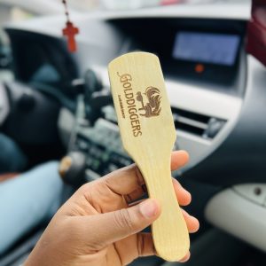 Engraved wooden beards/hair brush