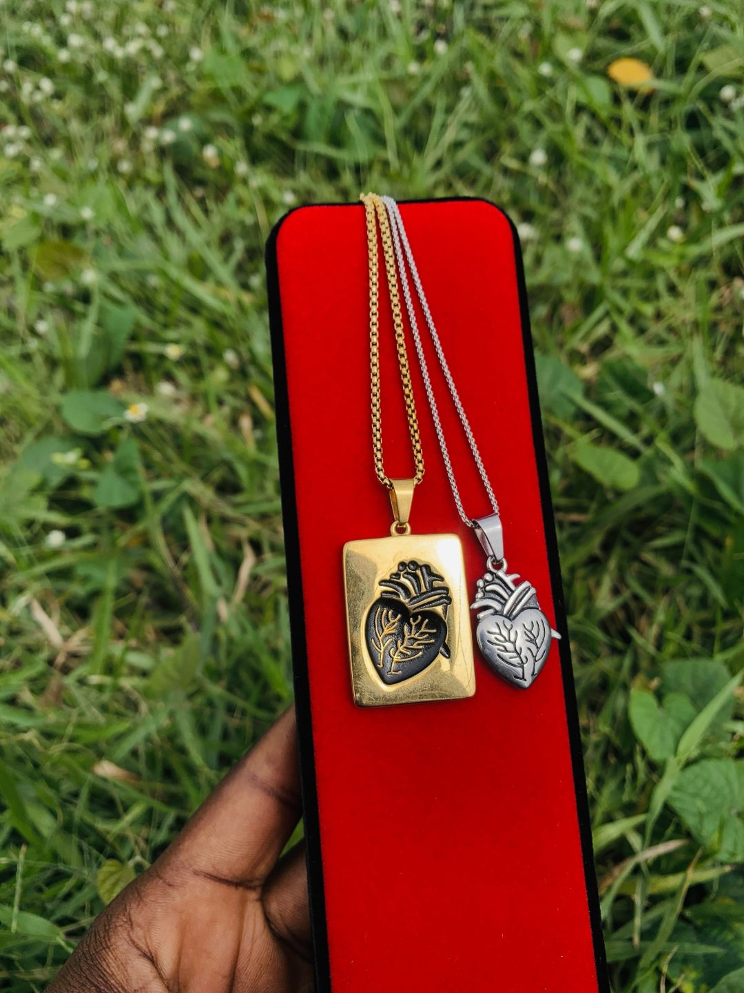 Anatomy silver/Gold necklace - Image 2