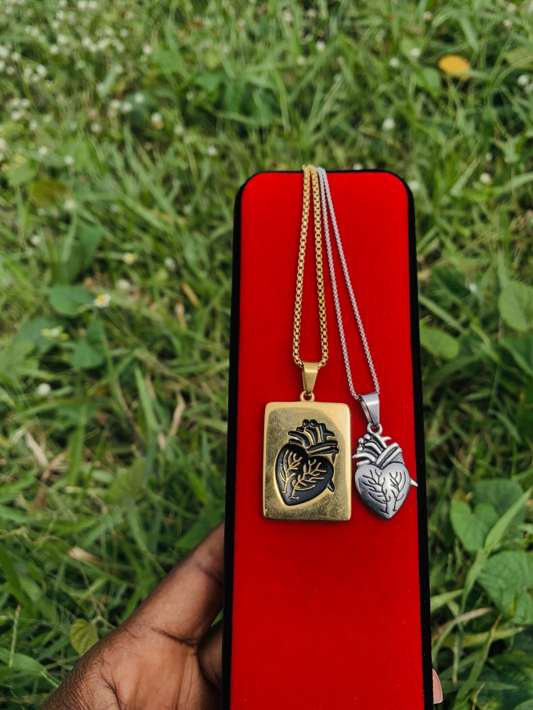 Anatomy silver/Gold necklace - Image 3