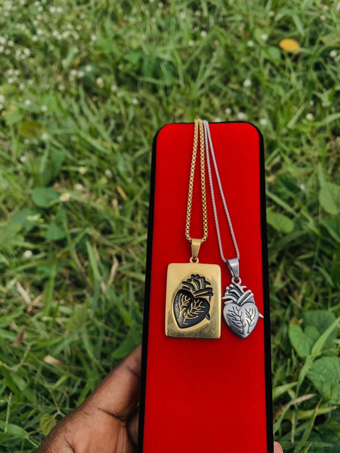 Anatomy silver/Gold necklace - Image 4