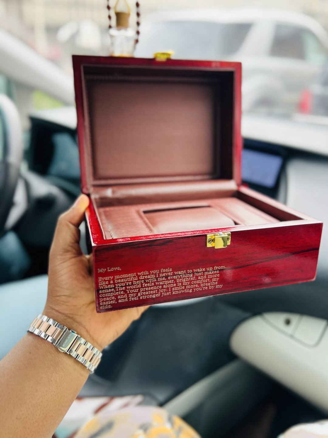 Engraved Formica watch box - Image 7