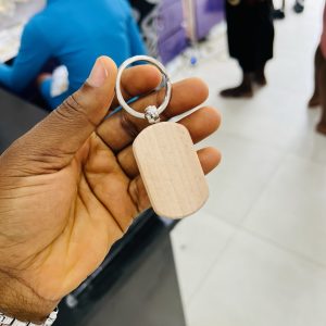 Engraved wooden key holder