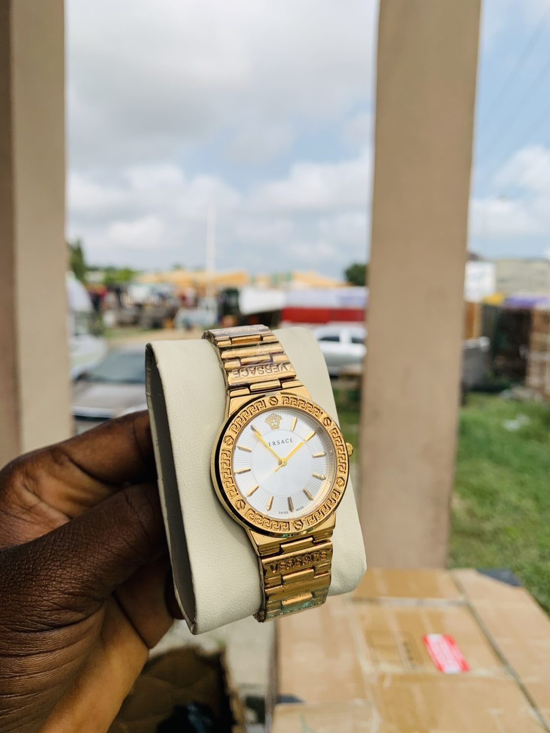 Versace gold watch