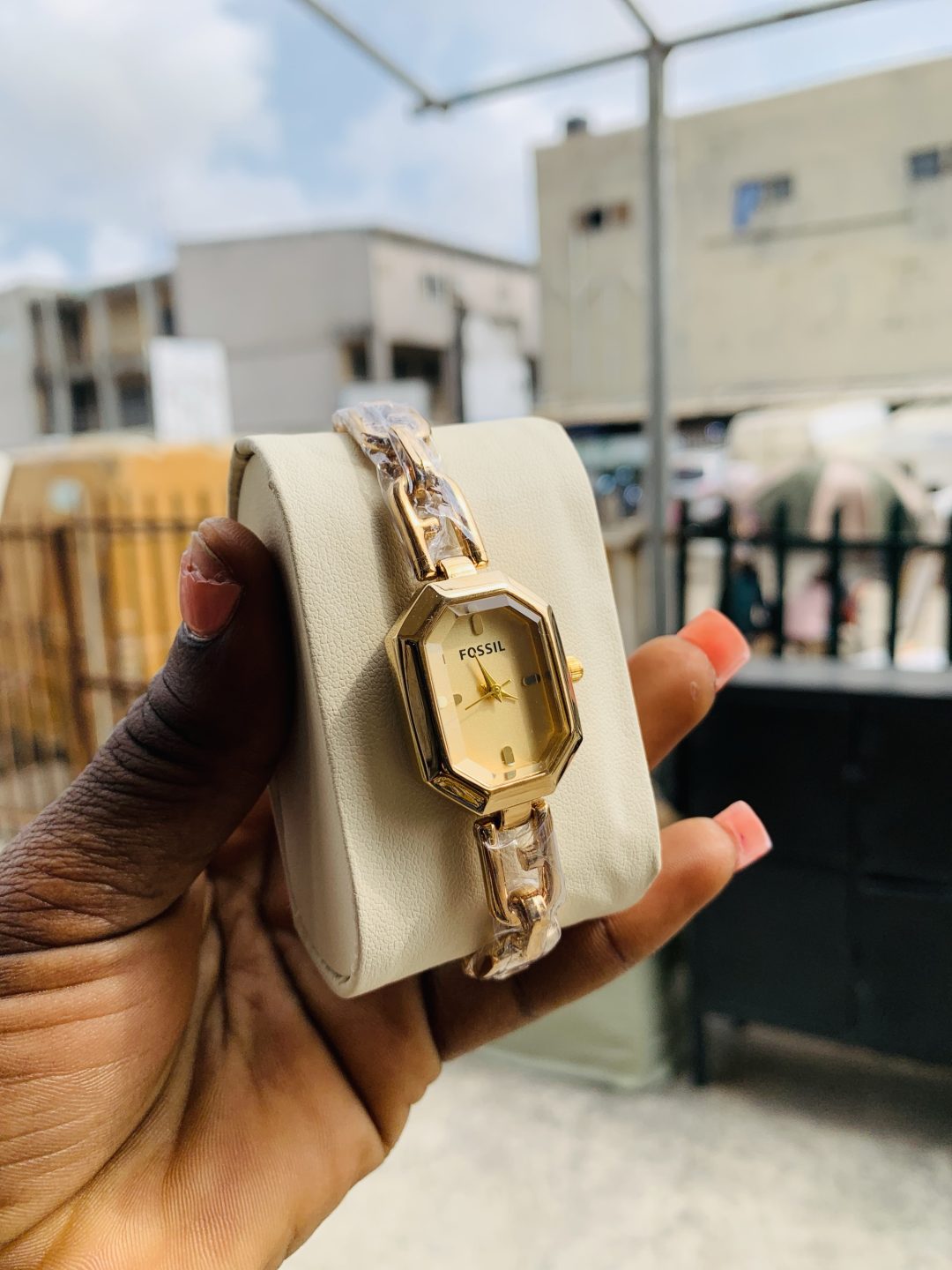 Fossil Gold gold face watch