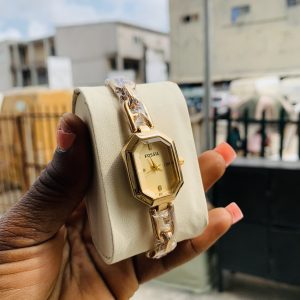 Fossil Gold gold face watch