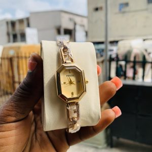 Fossil Gold gold face watch