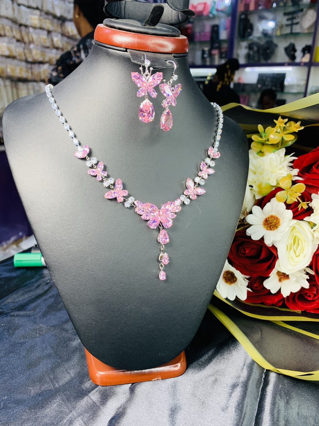 Pink stone fashion set 004 - Image 5