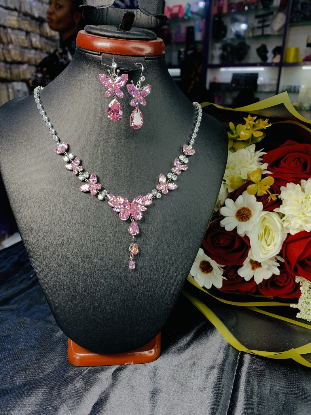 Pink stone fashion set 004