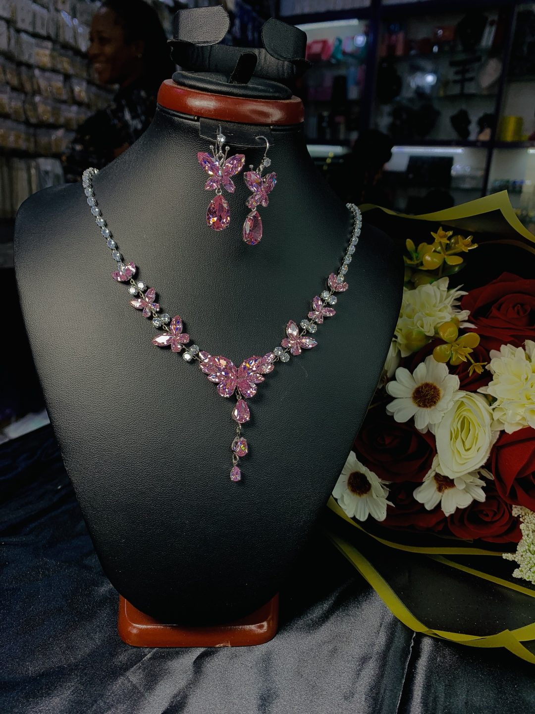 Pink stone fashion set 004 - Image 3