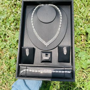 001 zirconia bridal silver set
