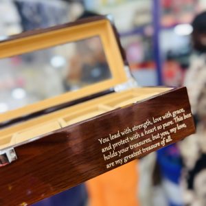 Engraved 6 slot Formica box