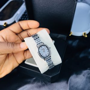 Rebirth white  slim face watch
