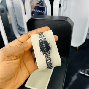 Rebirth black slim face watch