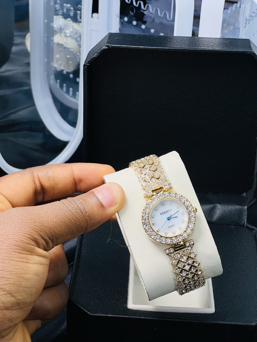 Rebirth gold ice stoned face watch - Image 2