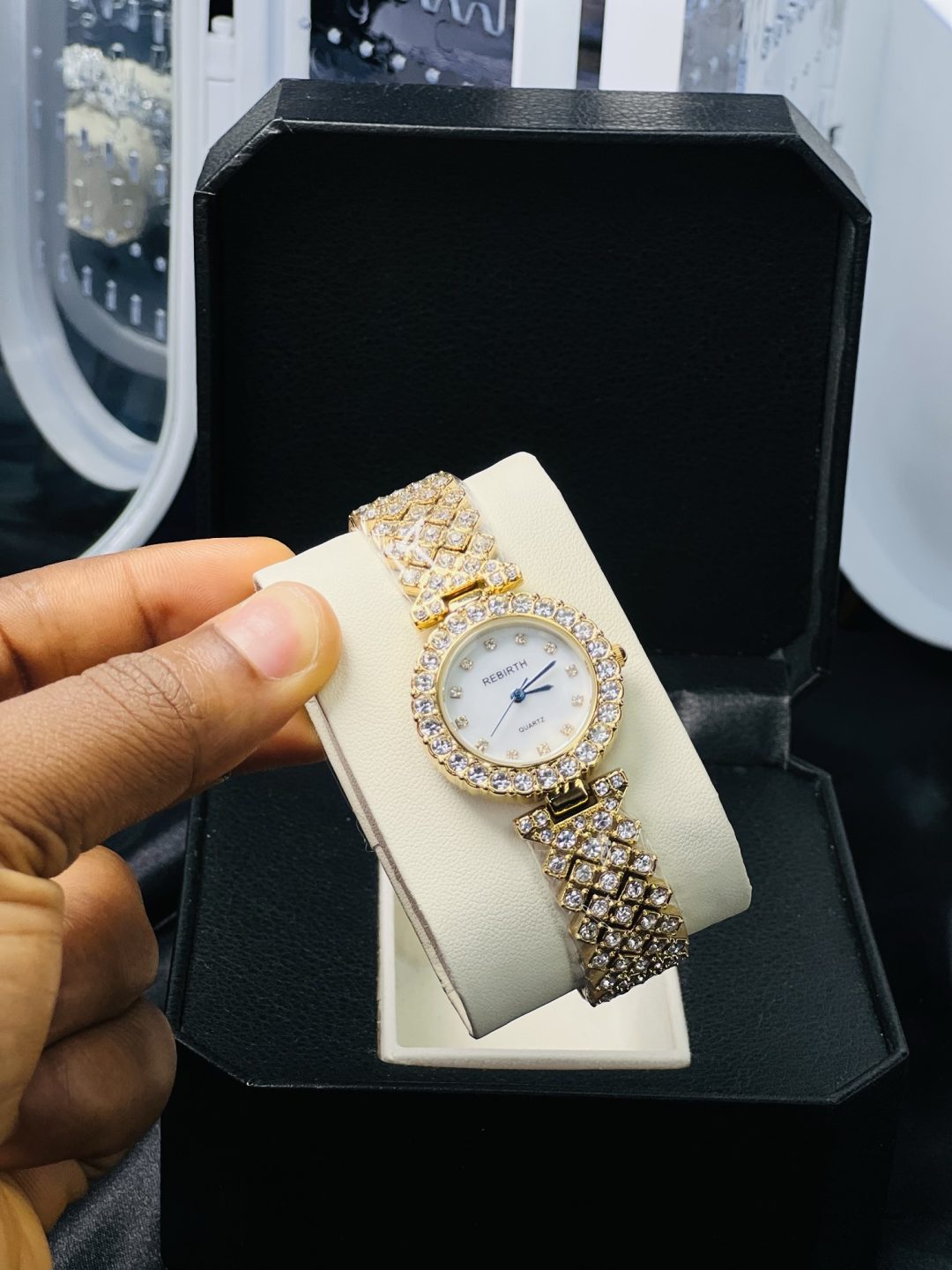 Rebirth gold ice stoned face watch - Image 3